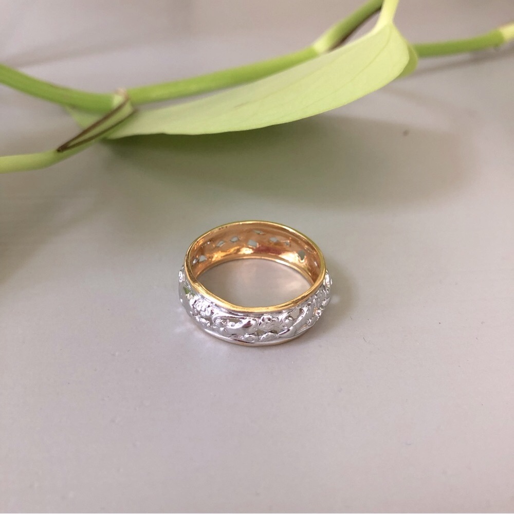 Silver and Goldtone Ring